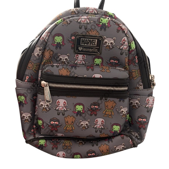 Loungefly Marvel Pop Funko Avengers AOP Mini Backpack Guardians of the Galaxy - Picture 1 of 7